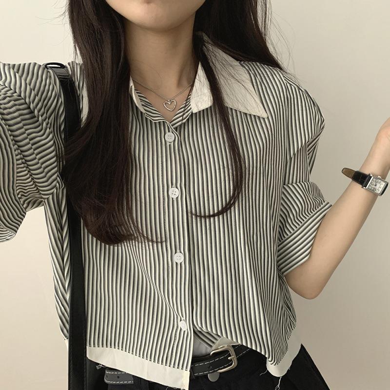 Французская полосатая рубашка женская свободная конструкция Sense Whisker Edge Design Niche Блузка с короткими рукавами Tide Vintage Basic Office Casual Женская рубашка XL
Французская полосатая рубашка женская свободная конструкция Sense Whisker Edge Design Niche Блузка с короткими рукавами Tide Vintage Basic Office Casual Женская рубашка XL
