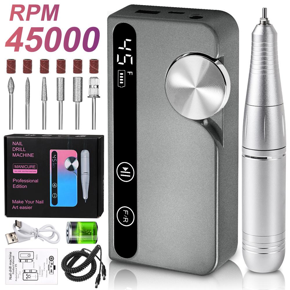 Перезаряжаемая профессиональная портативная пилка для ногтей 45 000 об/мин с базой
Перезаряжаемая профессиональная портативная пилка для ногтей 45 000 об/мин с базой