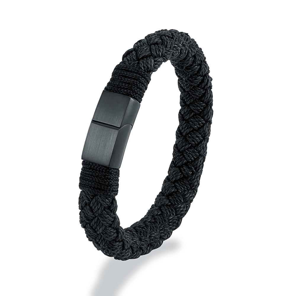 Nautical Style Rope Bracelet for Men Stainless Steel Adjustable Shackle Clasp Handmade Wrap Bangle Jewelry Gift 23CM чорний
Nautical Style Rope Bracelet for Men Stainless Steel Adjustable Shackle Clasp Handmade Wrap Bangle Jewelry Gift 23CM чорний