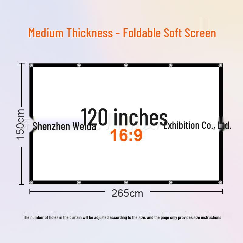LanCaiHe 120-inch 16:9 Wall-Mounted Projector Screen
LanCaiHe 120-inch 16:9 Wall-Mounted Projector Screen