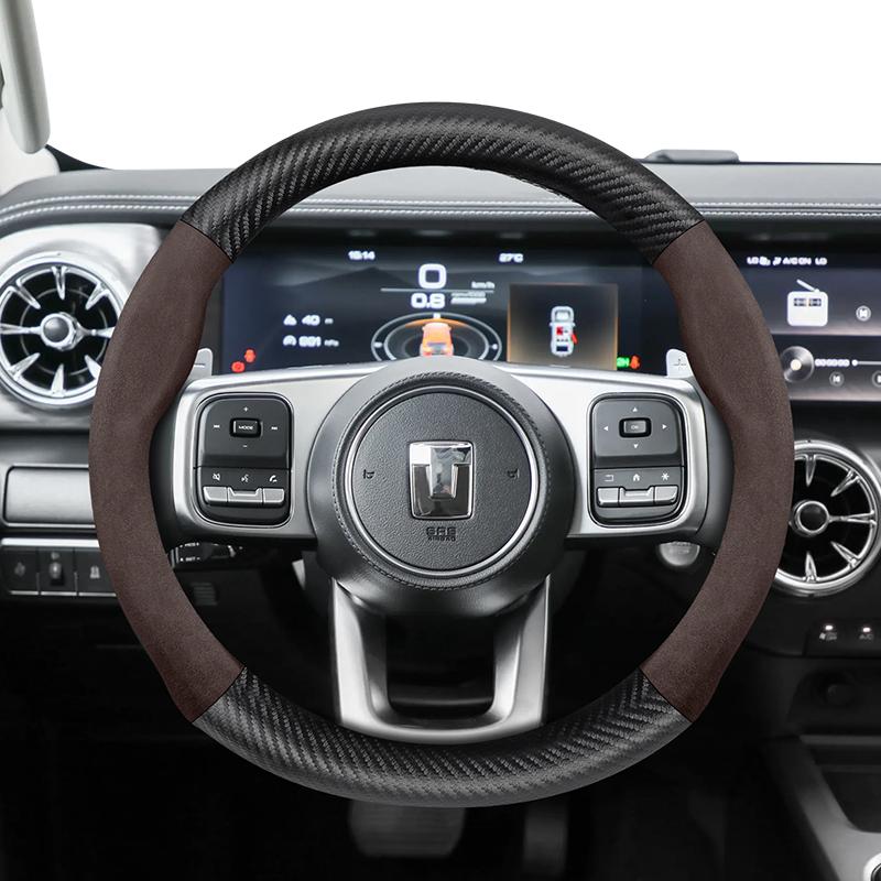 For Tank Suede Carbon Fiber PU Leather Steering Wheel Cover Fit 300 400 500 700 Hi4T Hi4Z Cars Accessories Para Auto
For Tank Suede Carbon Fiber PU Leather Steering Wheel Cover Fit 300 400 500 700 Hi4T Hi4Z Cars Accessories Para Auto