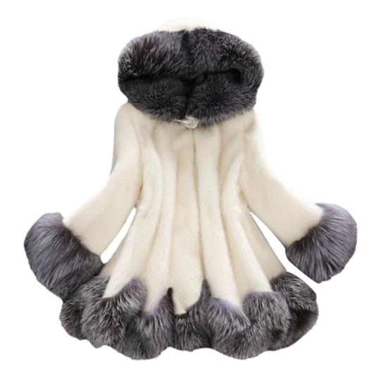 Faux Fur Hooded Coat for Women Long Sleece Open Front Fleece Jacket 2XL білий
Faux Fur Hooded Coat for Women Long Sleece Open Front Fleece Jacket 2XL білий