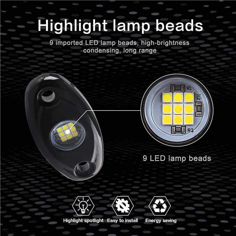 Durable-12Pcs 9LED Super Bright Rock Light Kit LED Waterproof LED Neon Underglow Light For Off Road Truck Boat White черный белый
Durable-12Pcs 9LED Super Bright Rock Light Kit LED Waterproof LED Neon Underglow Light For Off Road Truck Boat White черный белый