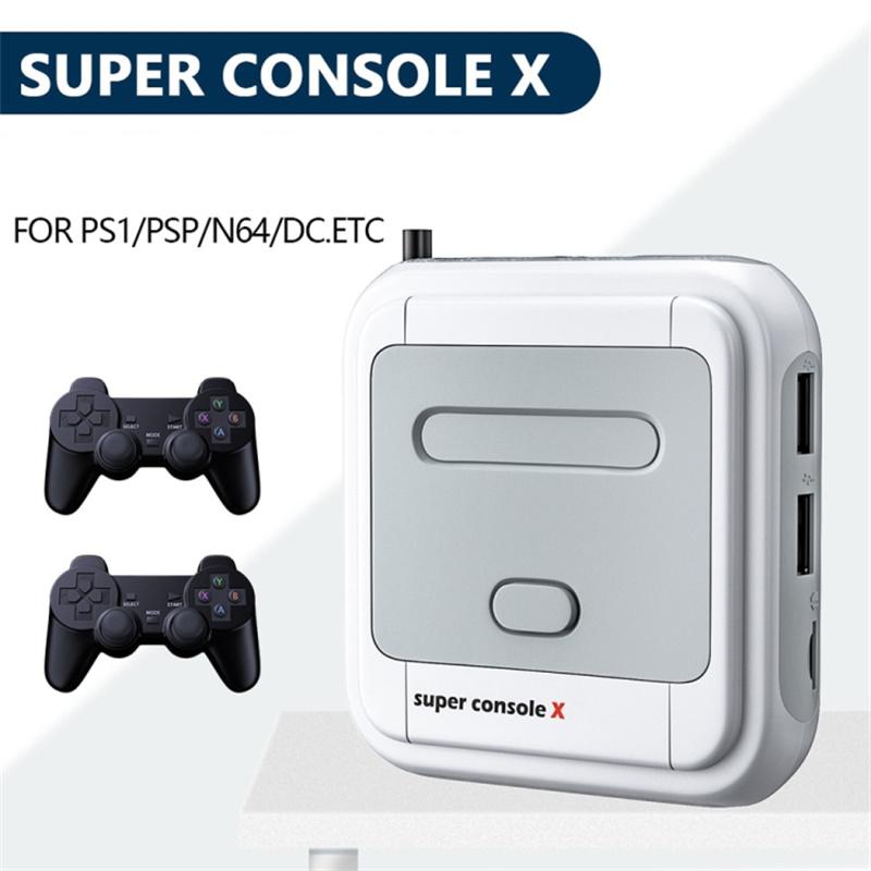 SUPER CONSOLE X Portable Mini Game Console with 2 Wireless Controller 3D HD Home Game Box (128GB) EU Plug
SUPER CONSOLE X Portable Mini Game Console with 2 Wireless Controller 3D HD Home Game Box (128GB) EU Plug
