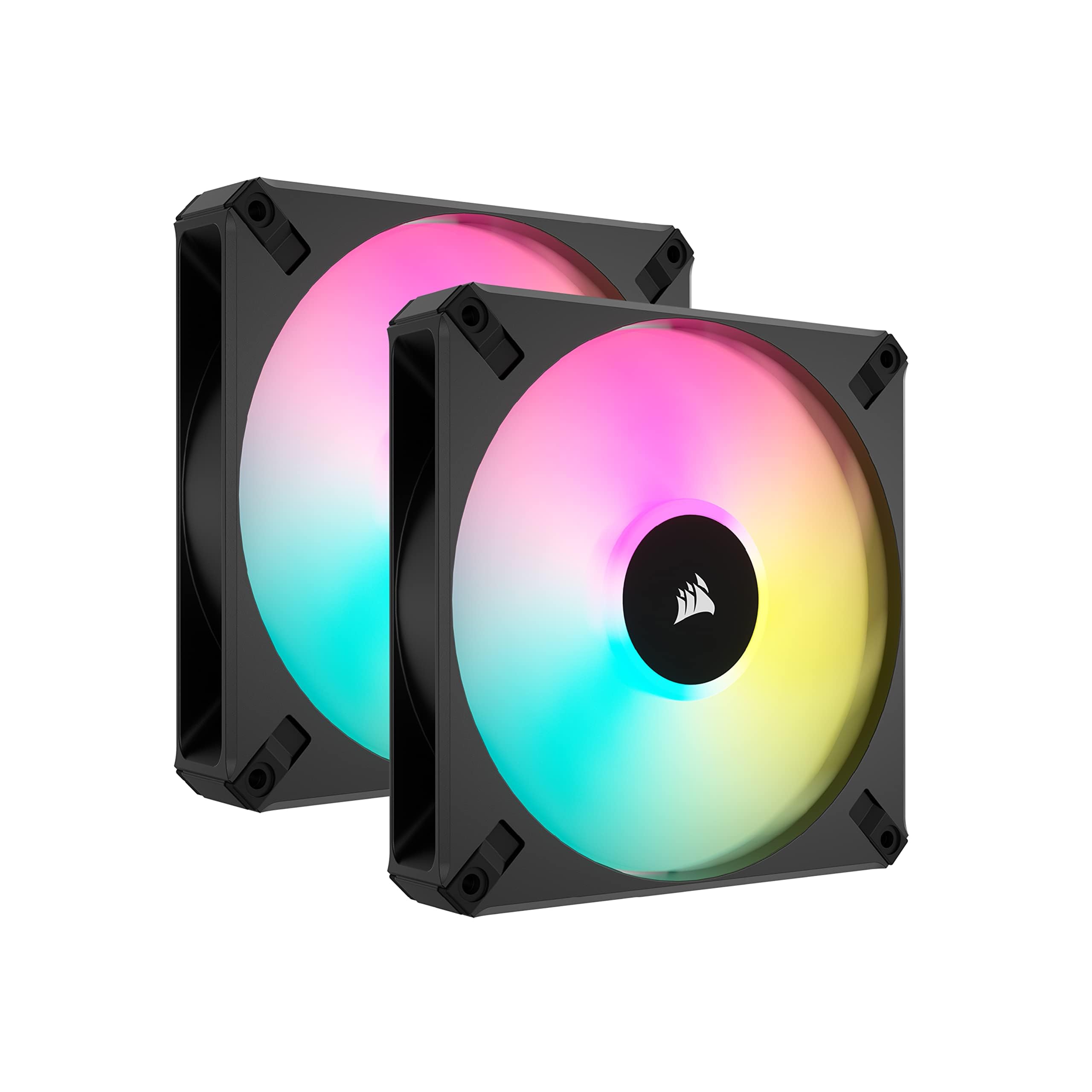 CORSAIR AF140 RGB ELITE Dual Pack with Lighting Node CORE XT PC Case Fan FN1862 Black CO-9050156-WW чорний 
CORSAIR AF140 RGB ELITE Dual Pack with Lighting Node CORE XT PC Case Fan FN1862 Black CO-9050156-WW чорний