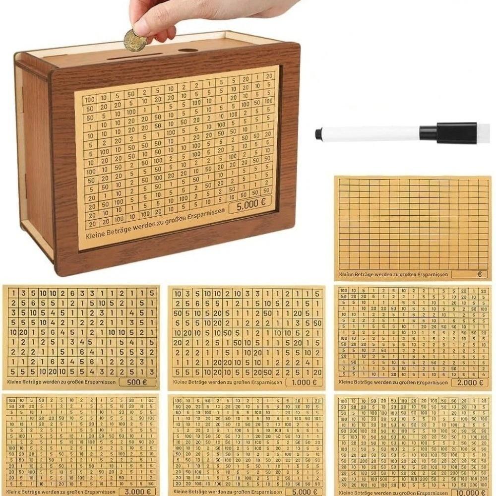 New Wooden Money Saving Box Reusable Handmade Coin Tray Storage Case Saving Money Goals Money Storage Bank Children Gifts
New Wooden Money Saving Box Reusable Handmade Coin Tray Storage Case Saving Money Goals Money Storage Bank Children Gifts