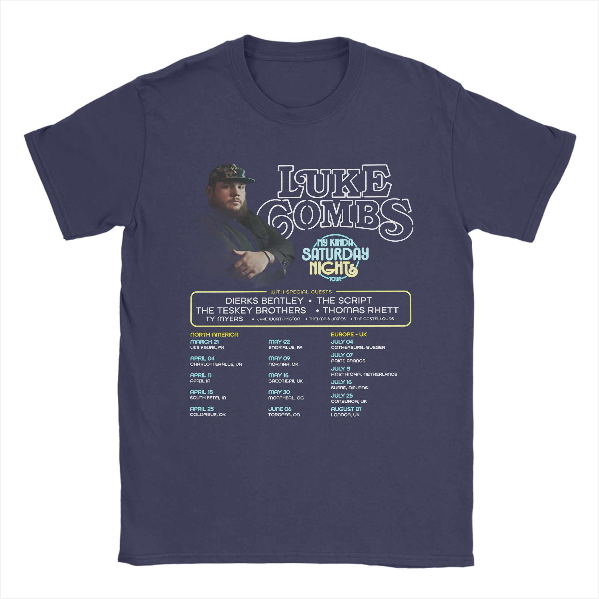Harajuku TShirt Luke Combs My Kinda Saturday Night Tour Cotton T Shirts Tshirt for Unisexs Beach Casual Short Sleeve Clothing 4XL
Harajuku TShirt Luke Combs My Kinda Saturday Night Tour Cotton T Shirts Tshirt for Unisexs Beach Casual Short Sleeve Clothing 4XL
