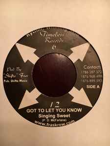 7inch Record SINGING SWEET - Got To Let You Know NONE Timeless Record Jamaica Reggae, Ska & Dub Used
7inch Record SINGING SWEET - Got To Let You Know NONE Timeless Record Jamaica Reggae, Ska & Dub Used