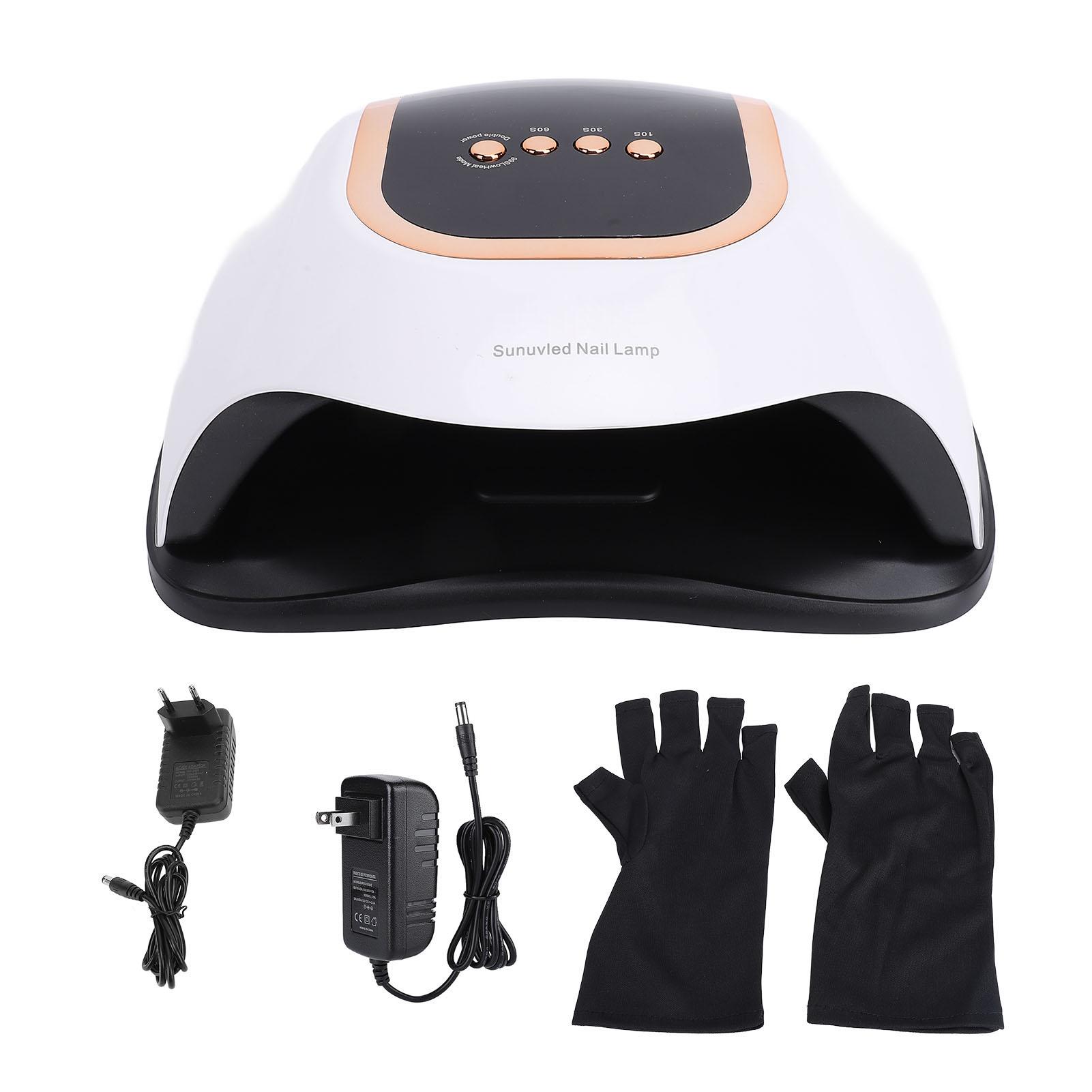 UV LED Nail Lamp 3 Timer Settings Auto Off Professional UV Nail Dryer with Gloves for Gel Nail Polis EU Plug
UV LED Nail Lamp 3 Timer Settings Auto Off Professional UV Nail Dryer with Gloves for Gel Nail Polis EU Plug