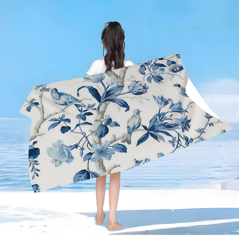 Classic Blue And White Porcelain Microfiber Blanket Quick Drying Beach Towels Oversized Printing Super Absorbent Pool Towel W30*H60(CM)
Classic Blue And White Porcelain Microfiber Blanket Quick Drying Beach Towels Oversized Printing Super Absorbent Pool Towel W30*H60(CM)