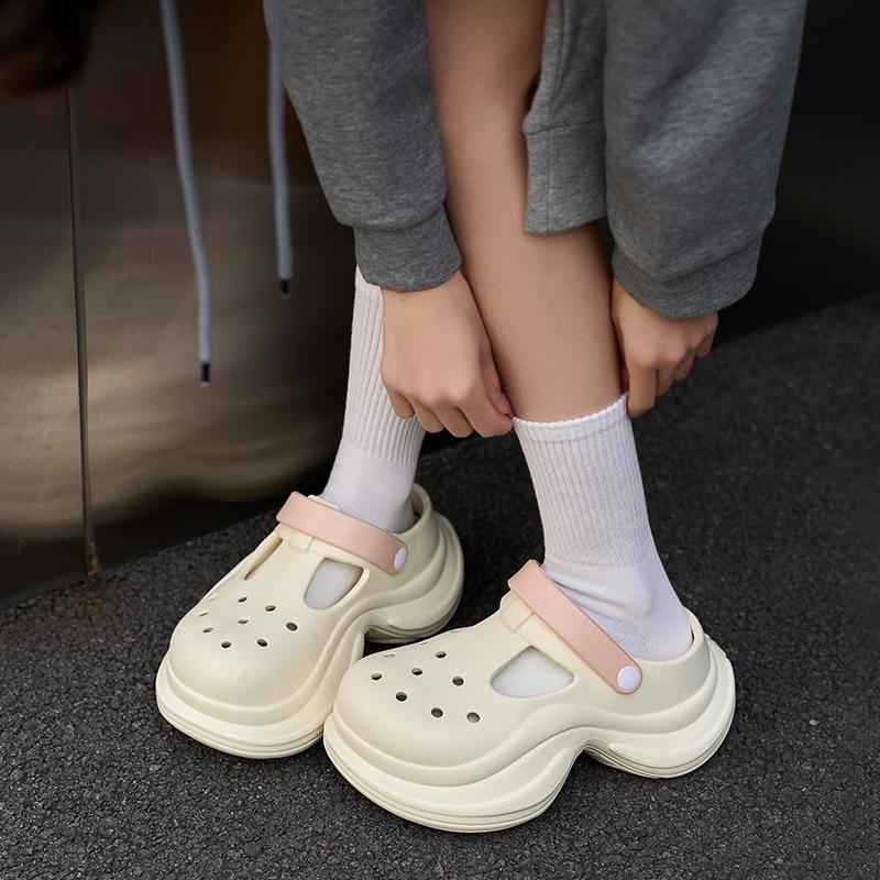 Height-increasing thick-soled hole shoes for women, non-smelly feet, non-slip beach bag head slippers, fashionable versatile cool slippers 35
Height-increasing thick-soled hole shoes for women, non-smelly feet, non-slip beach bag head slippers, fashionable versatile cool slippers 35