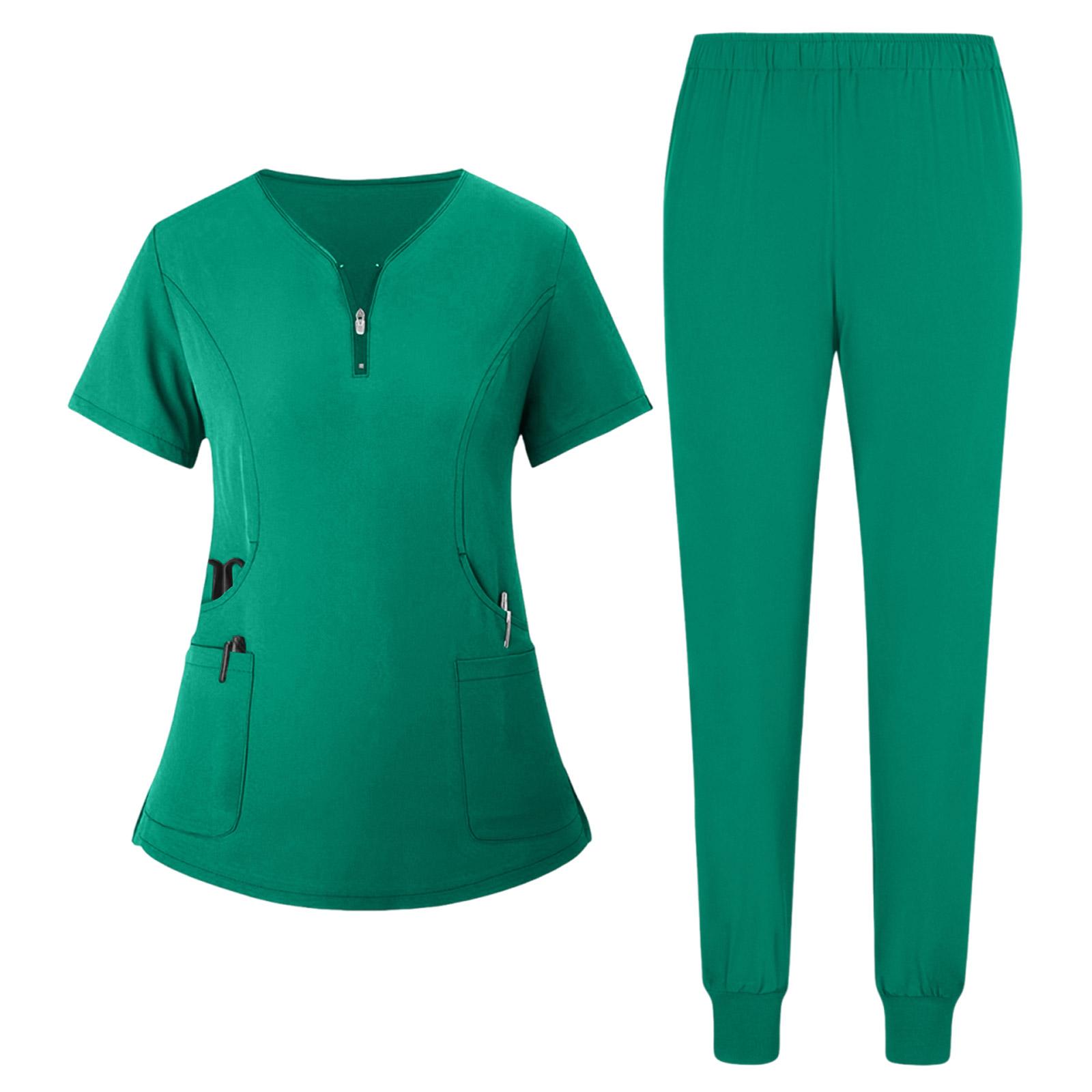 Women s Uniform Quick Drying Fabric Color V-neck Zipper Pocket Short Sleeved Pants Set Caregiver Set M
Women s Uniform Quick Drying Fabric Color V-neck Zipper Pocket Short Sleeved Pants Set Caregiver Set M