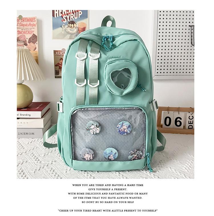 School BagsWomen s backpack new casual large-capacity college style school bag junior high school college student class backpack travel bag зелений
School BagsWomen s backpack new casual large-capacity college style school bag junior high school college student class backpack travel bag зелений