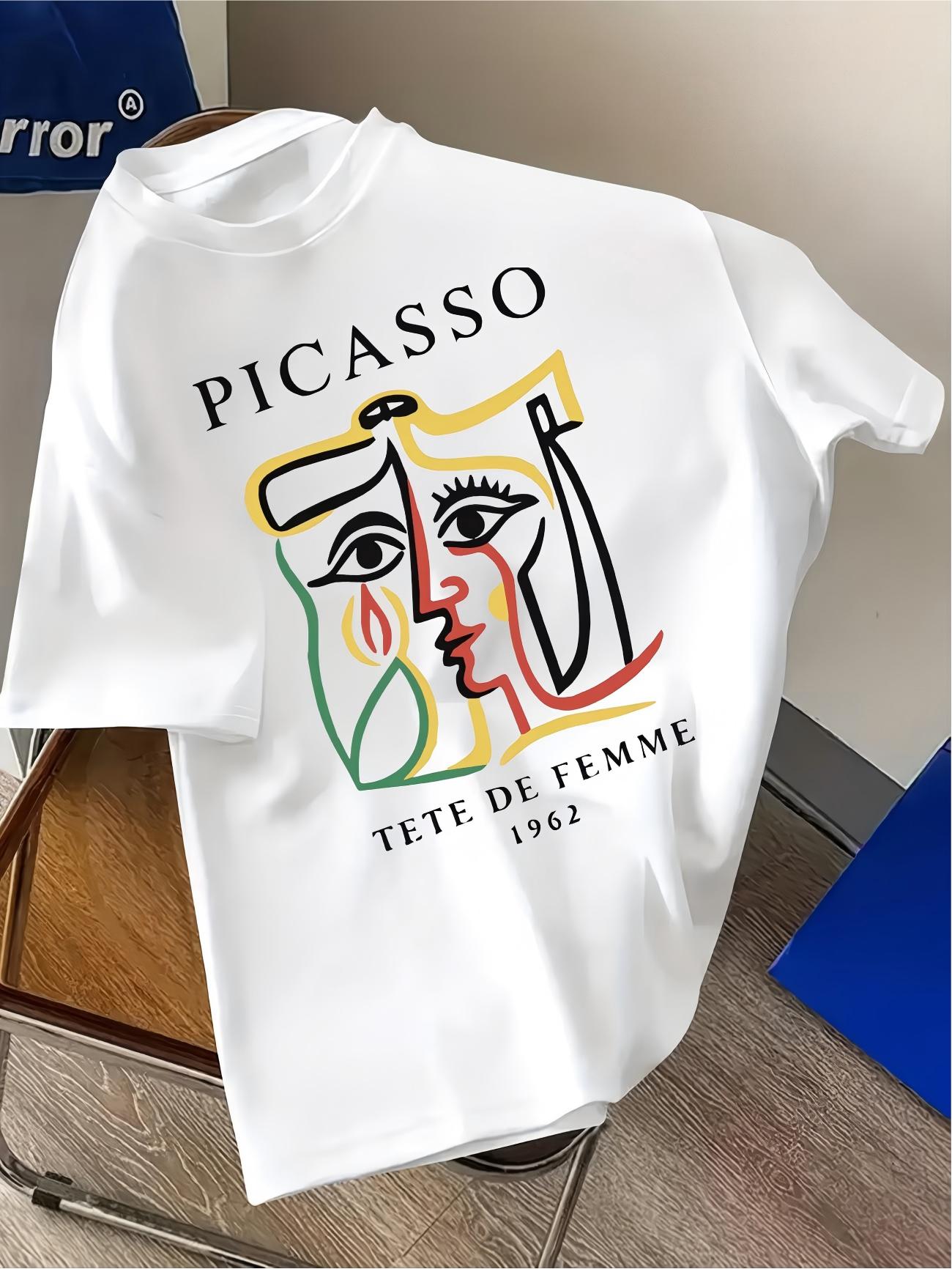 Unisex Casual Shortsleeve Tshirt Pablo Picasso Art Print with Bold Letter Patterns Lightweight Fabric Round Neck Design 4XL
Unisex Casual Shortsleeve Tshirt Pablo Picasso Art Print with Bold Letter Patterns Lightweight Fabric Round Neck Design 4XL
