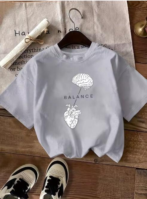 Brain and Heart Printed Fashion Short Sleeve Casual Short Sleeve Round Neck Tshirt Womens Clothing Women Clothes Tshirts S
Brain and Heart Printed Fashion Short Sleeve Casual Short Sleeve Round Neck Tshirt Womens Clothing Women Clothes Tshirts S