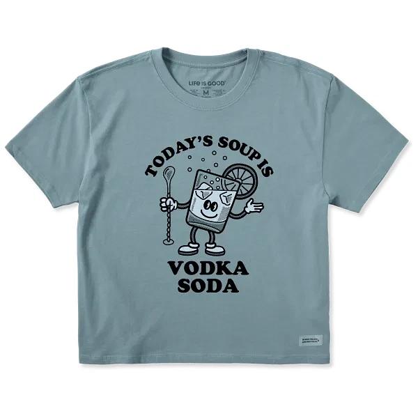 Life is Good. Women s Vodka Soup Short Sleeve Crusher Boxy Tee, Smoky Blue 3XL
Life is Good. Women s Vodka Soup Short Sleeve Crusher Boxy Tee, Smoky Blue 3XL