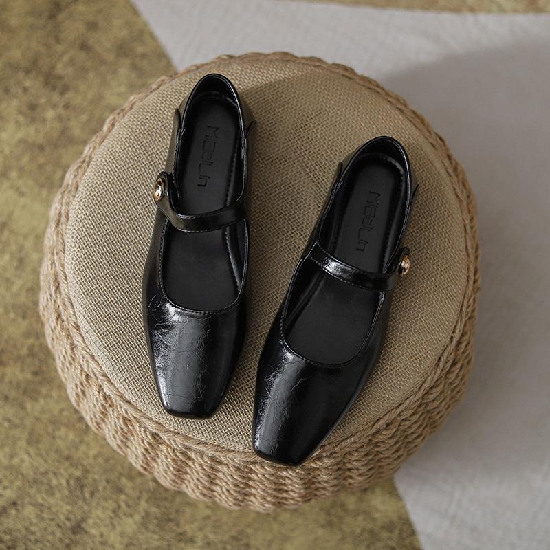 Fashion Square Toe Brown leather mary janes shoes woman retro ankle strap flats shallow mouth moccasins comfy ballerina shoes for woman 5 чорний
Fashion Square Toe Brown leather mary janes shoes woman retro ankle strap flats shallow mouth moccasins comfy ballerina shoes for woman 5 чорний