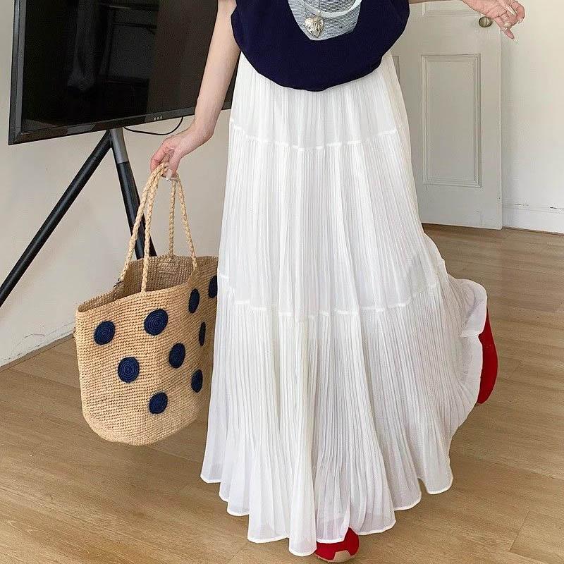 Длинная женская летняя французская нежная А-силуэта юбка Женская юбка с высокой талией, драпированная, с большим подолом XL белый
Длинная женская летняя французская нежная А-силуэта юбка Женская юбка с высокой талией, драпированная, с большим подолом XL белый