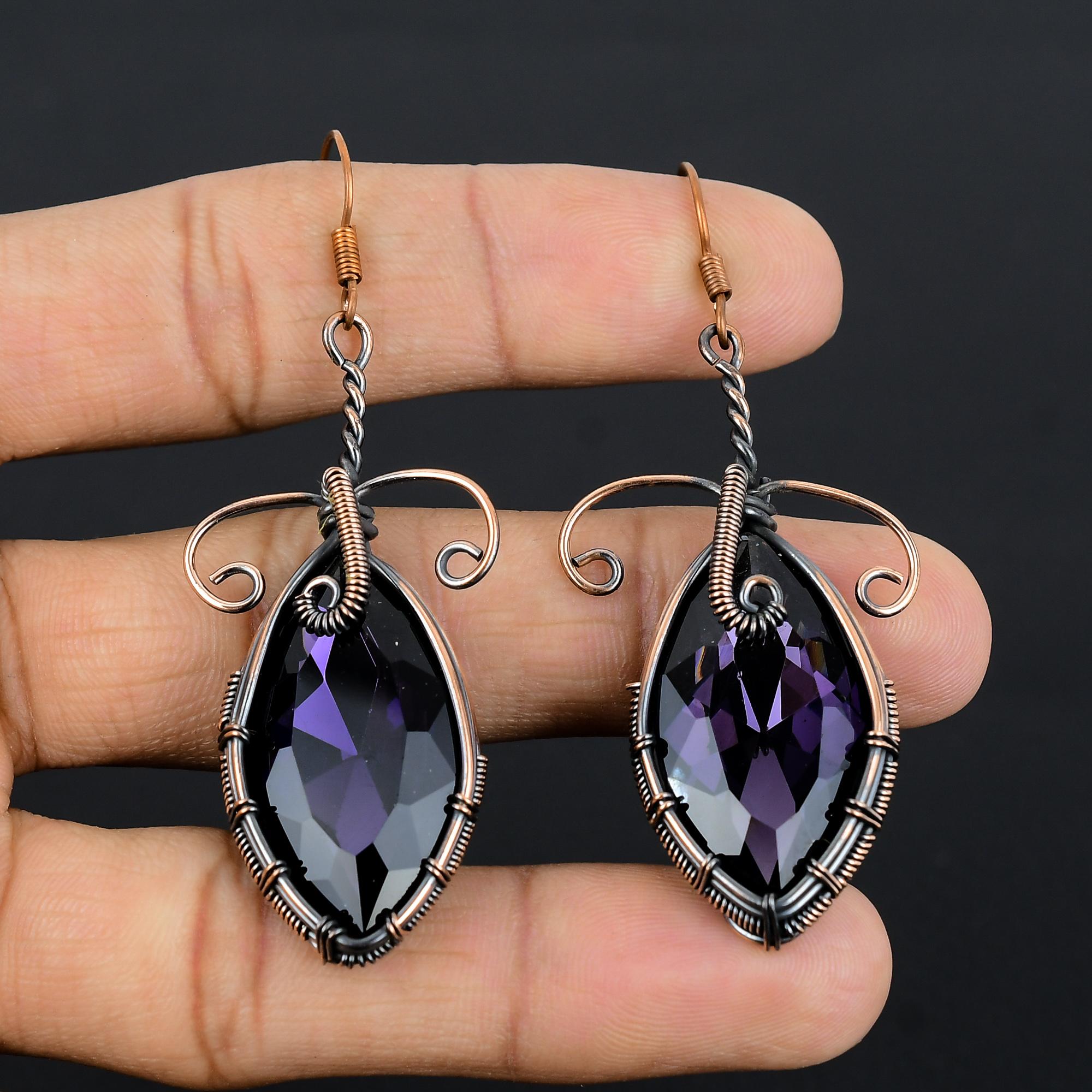 Серьги с аметистом и мистическим топазом, ювелирные изделия с драгоценными камнями, серьги, обернутые медной проволокой 999 пробы, подарок для женщин, серьги ручной работы 2.55 Inches
Серьги с аметистом и мистическим топазом, ювелирные изделия с драгоценными камнями, серьги, обернутые медной проволокой 999 пробы, подарок для женщин, серьги ручной работы 2.55 Inches