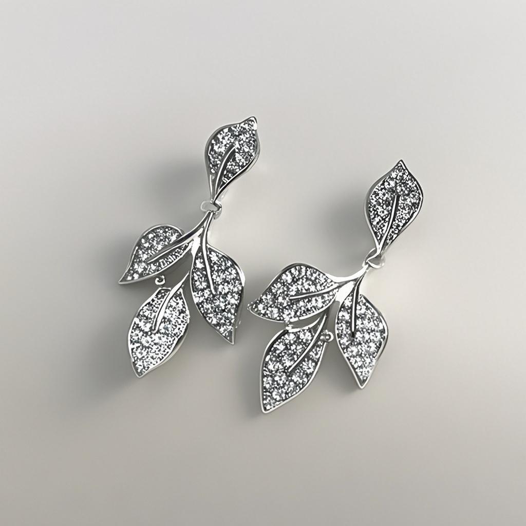 New light luxury retro full diamond leaf earrings temperament versatile gold leaf stud earrings ear jewelry срібний
New light luxury retro full diamond leaf earrings temperament versatile gold leaf stud earrings ear jewelry срібний