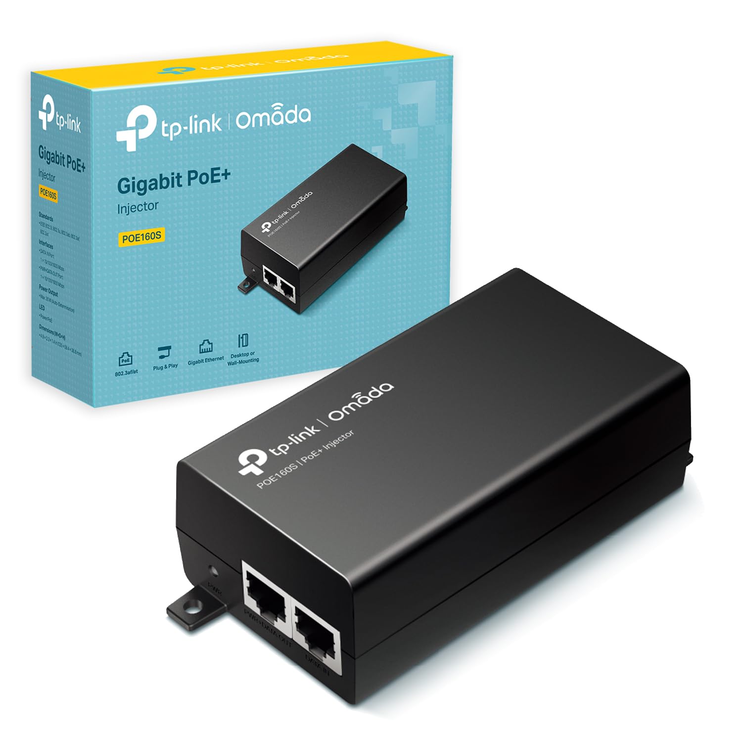 Gigabit PoE Injector to PoE Adapter PoE or Plug Play Mount Up to 100m TP-Link 802.3at/af Non-PoE (15.4W) PoE+ (30W) & Desktop/Wall
Gigabit PoE Injector to PoE Adapter PoE or Plug Play Mount Up to 100m TP-Link 802.3at/af Non-PoE (15.4W) PoE+ (30W) & Desktop/Wall
