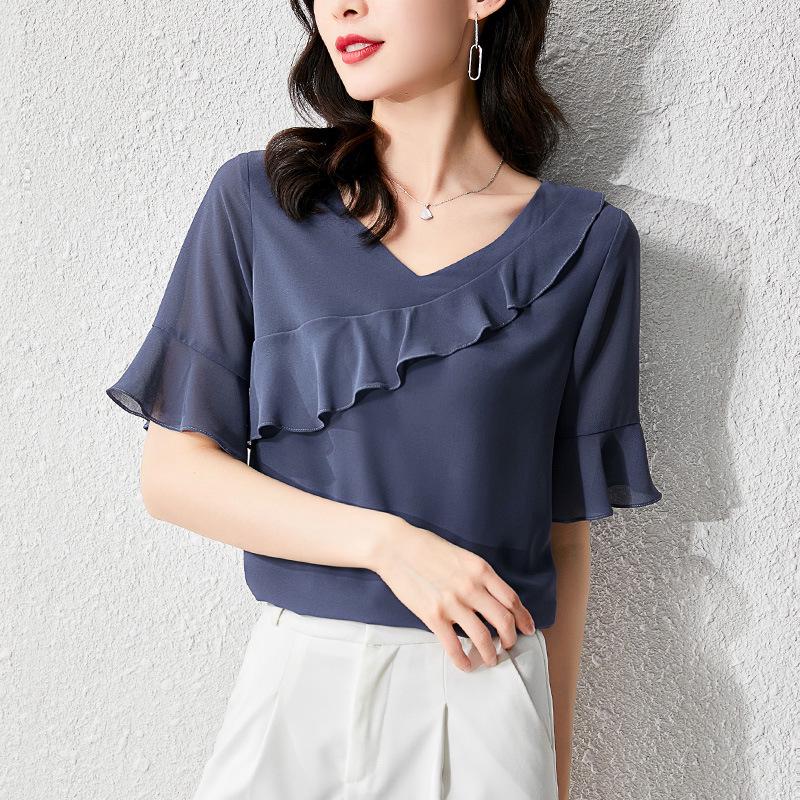 Aiyimaiyi 2023 Женская шифоновая стильная свободная рубашка с коротким рукавом - утягивающий, закрывающий живот топ на лето M серый
Aiyimaiyi 2023 Женская шифоновая стильная свободная рубашка с коротким рукавом - утягивающий, закрывающий живот топ на лето M серый