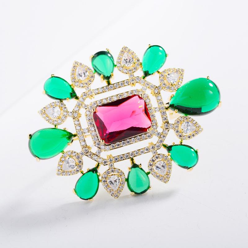 Imitation Jadeite Rectangular Color Matching Cubic Zirconia Brooch Clothing Accessories Fixing Accessories Pins
Imitation Jadeite Rectangular Color Matching Cubic Zirconia Brooch Clothing Accessories Fixing Accessories Pins
