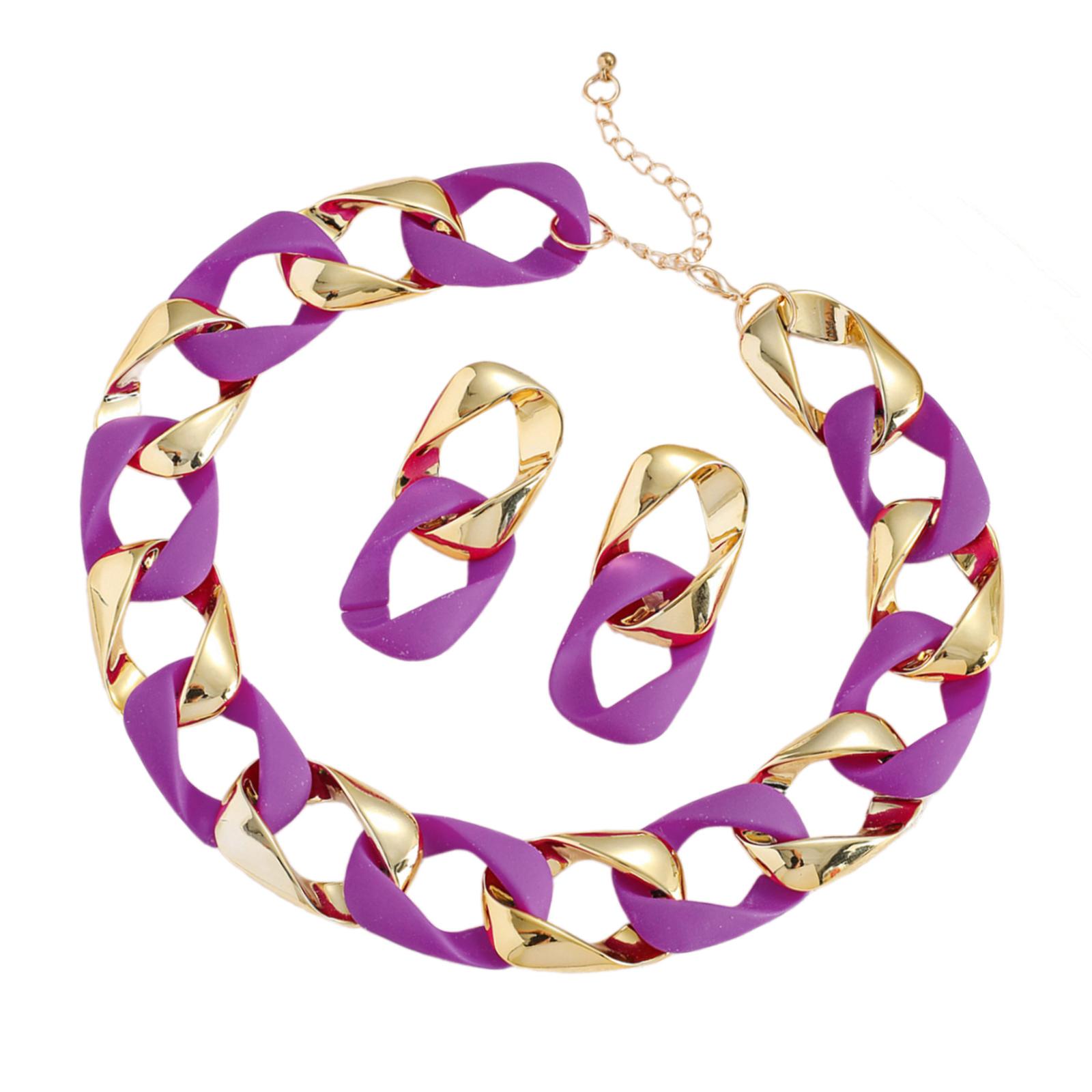 Women Colorful Earrings and Necklace Set Geometric Hip Hop Women Neck Jewelry Daily Wear Jewelry Set for Any Occasion фиолетовый
Women Colorful Earrings and Necklace Set Geometric Hip Hop Women Neck Jewelry Daily Wear Jewelry Set for Any Occasion фиолетовый
