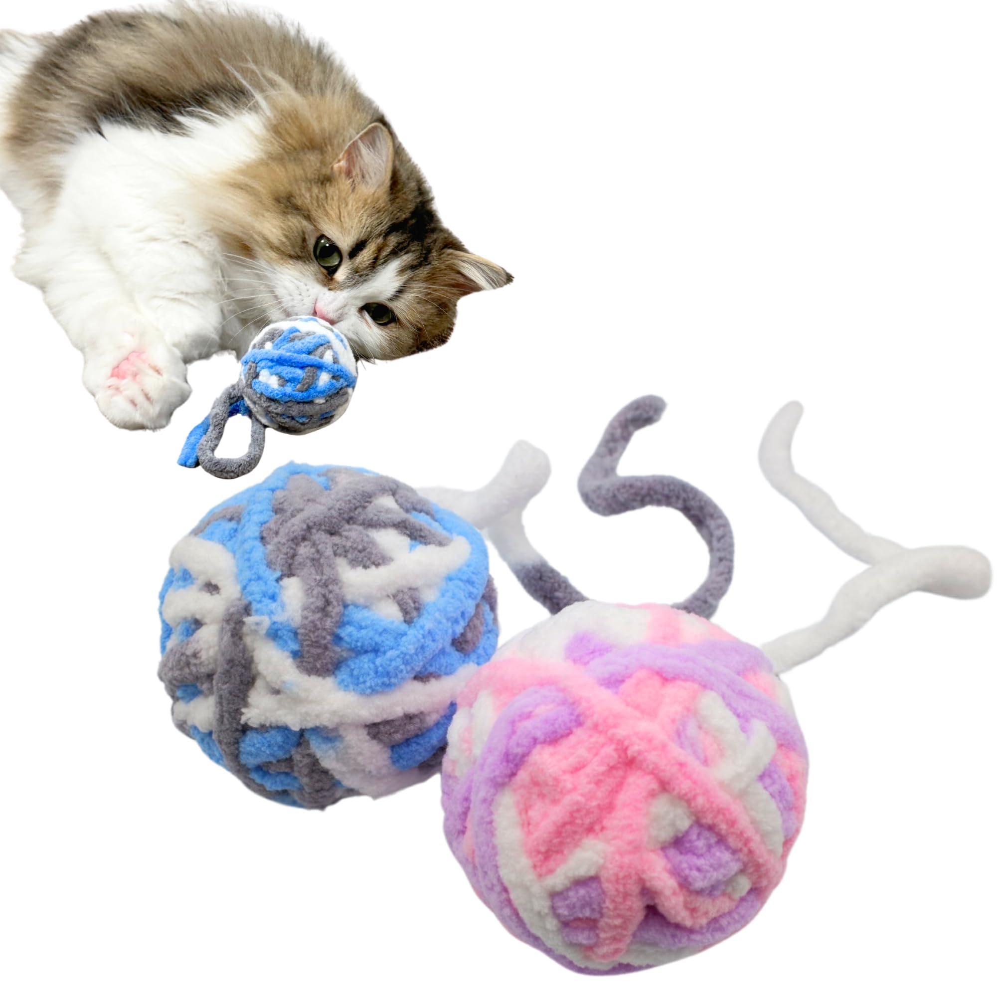 Pawsible Nyankoro Ball Игрушка для кошек Мяч из пряжи с колокольчиком пастельного цвета, (2 куска)
Pawsible Nyankoro Ball Игрушка для кошек Мяч из пряжи с колокольчиком пастельного цвета, (2 куска)