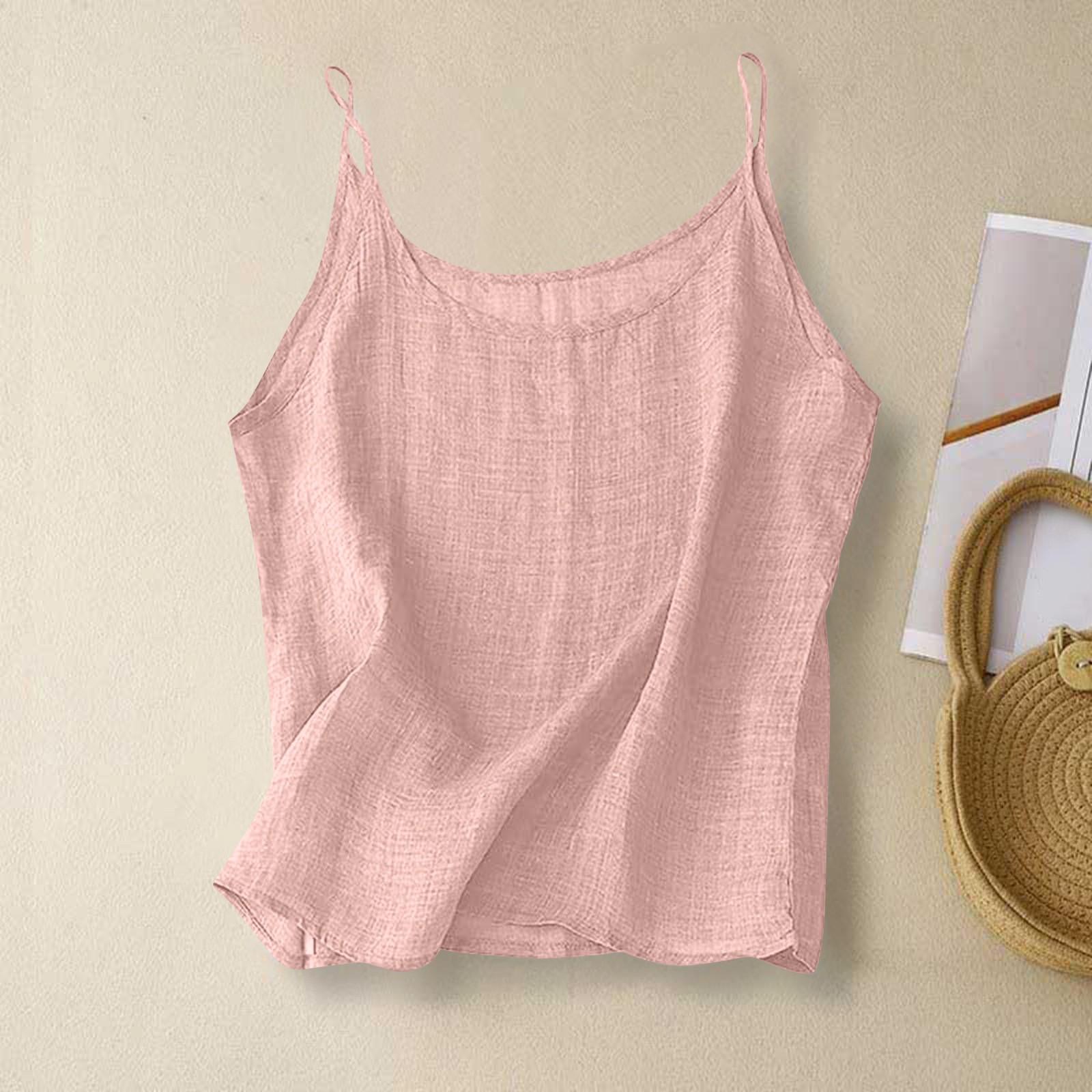 Жіночий топ-камізол на бавовняній лляній основі без рукавів M рожевий
Жіночий топ-камізол на бавовняній лляній основі без рукавів M рожевий