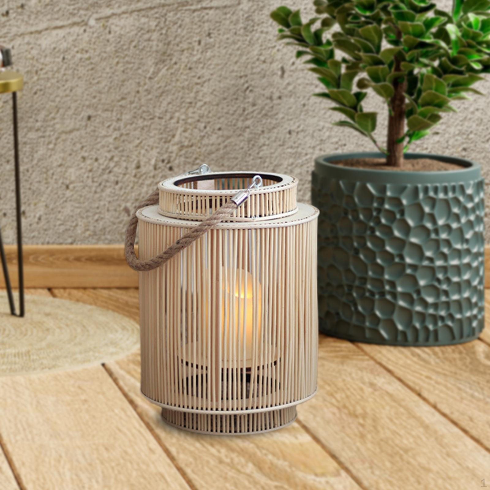 Pastoral Rattan Candle Lanterns Cage Holder Farmhouse Lantern Table Lamp for indoor and Wood Color
Pastoral Rattan Candle Lanterns Cage Holder Farmhouse Lantern Table Lamp for indoor and Wood Color
