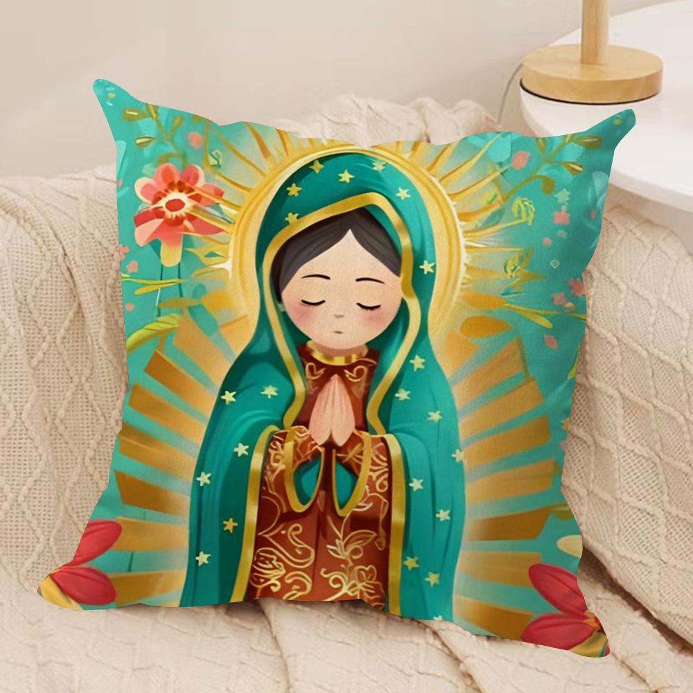 Our Lady of Guadalupe Cushion Cover Soft Plush Fabric DoubleSided Printed Cushion Covers for All Seasons Modern Home Decor 30x30cm
Our Lady of Guadalupe Cushion Cover Soft Plush Fabric DoubleSided Printed Cushion Covers for All Seasons Modern Home Decor 30x30cm