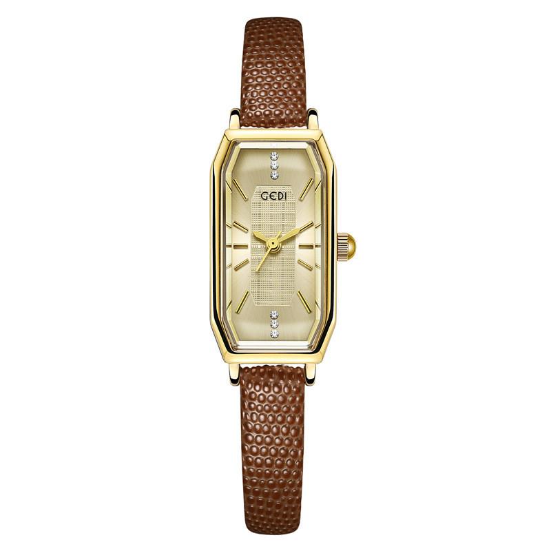 Gedi Quartz Watch For Women With Waterproof True Leather Strap Korean Style Elegant Decor
Gedi Quartz Watch For Women With Waterproof True Leather Strap Korean Style Elegant Decor