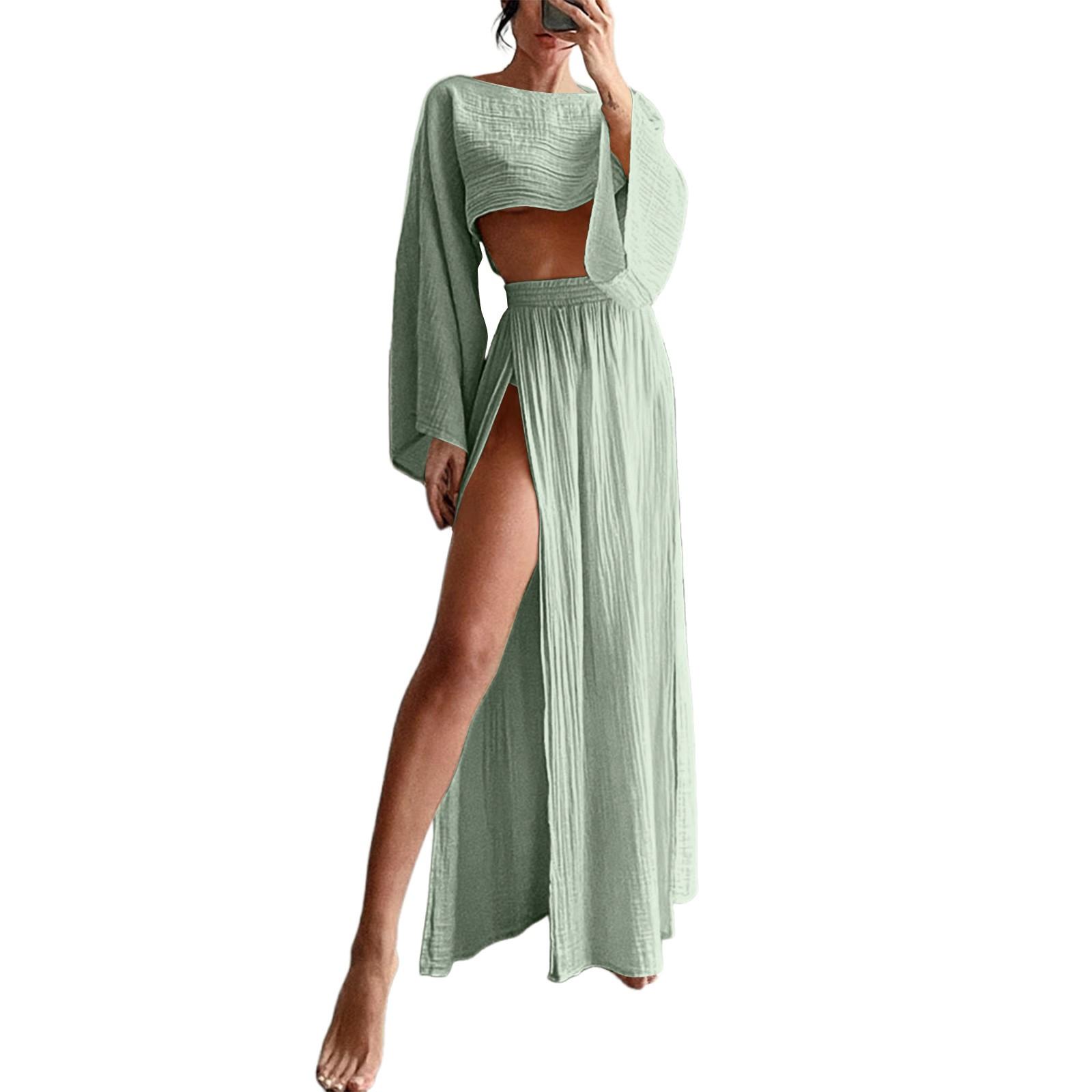 Женский костюм из двух частей для отдыха, короткий топ с высокой талией и разрезом из хлопка и льна S
Женский костюм из двух частей для отдыха, короткий топ с высокой талией и разрезом из хлопка и льна S