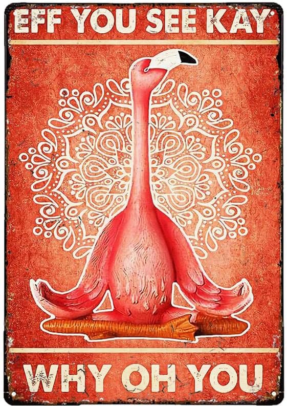 Funny Metal Tin Sign Flamingo Yoga Eff You See Kay Oh You Retro Metal Tin Sign Vintage Sign Outdoor Indoor Wall Panel Decor 20x30cm(7.8x11.8inch)
Funny Metal Tin Sign Flamingo Yoga Eff You See Kay Oh You Retro Metal Tin Sign Vintage Sign Outdoor Indoor Wall Panel Decor 20x30cm(7.8x11.8inch)