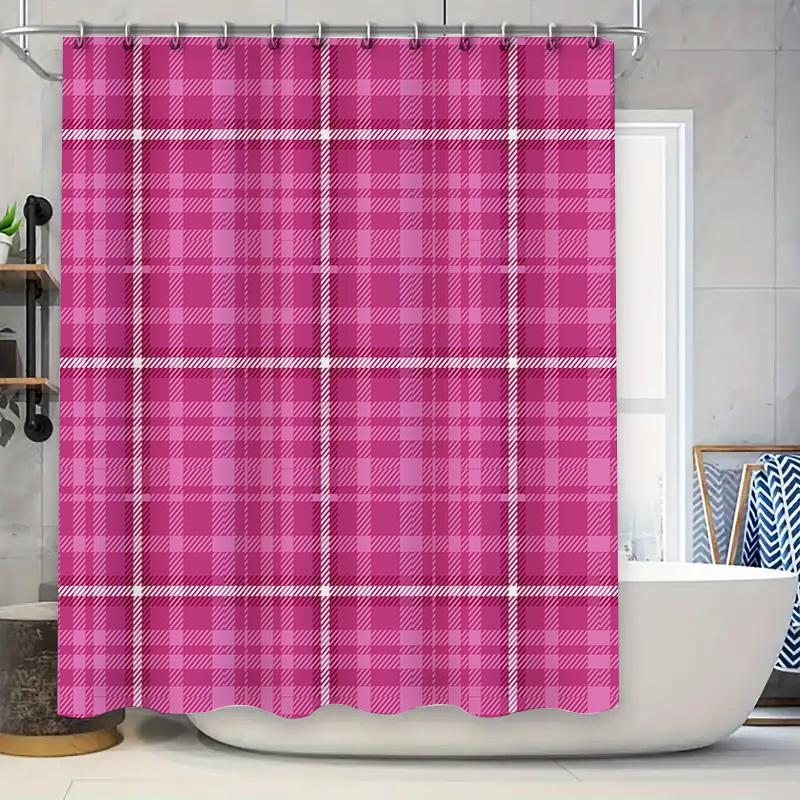 Checkered Shower Curtain Waterproof Bath Decoration Custom Size Modern Decorative Room Divider Privacy Black Pink Striped Plaid W60H190(CM)-1 Pcs
Checkered Shower Curtain Waterproof Bath Decoration Custom Size Modern Decorative Room Divider Privacy Black Pink Striped Plaid W60H190(CM)-1 Pcs