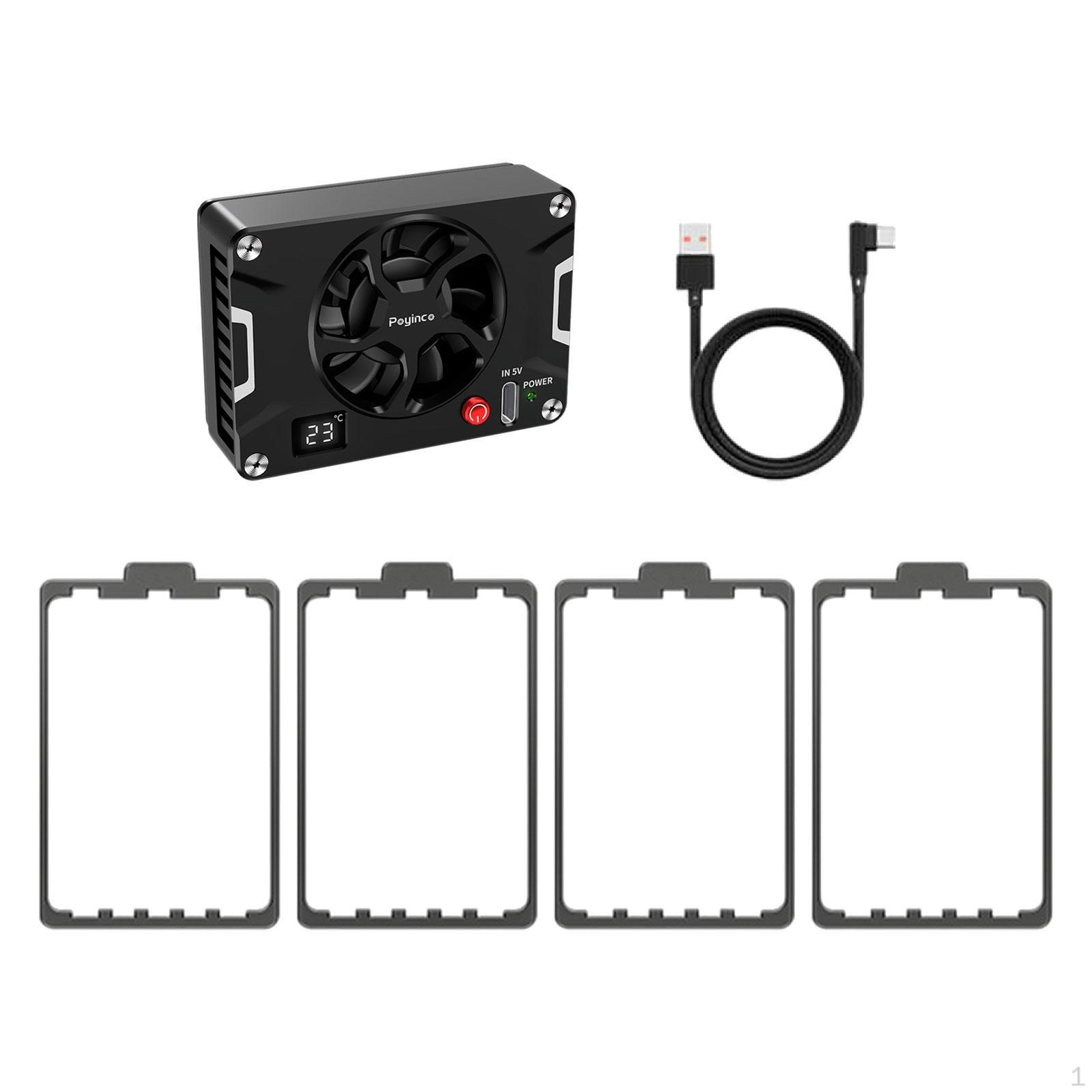 Camera Cooling Fan Low Noise Stable Performance Easy Installation with 4 Buckles LED Temperature
Camera Cooling Fan Low Noise Stable Performance Easy Installation with 4 Buckles LED Temperature