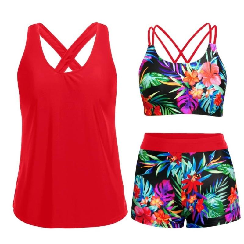 Women s 3PCS Tankini Swimsuit Set, Sexy Double Shoulder Strap Tummy Control Bathing Suit, Fashion Beach Swimwear S червоний
Women s 3PCS Tankini Swimsuit Set, Sexy Double Shoulder Strap Tummy Control Bathing Suit, Fashion Beach Swimwear S червоний