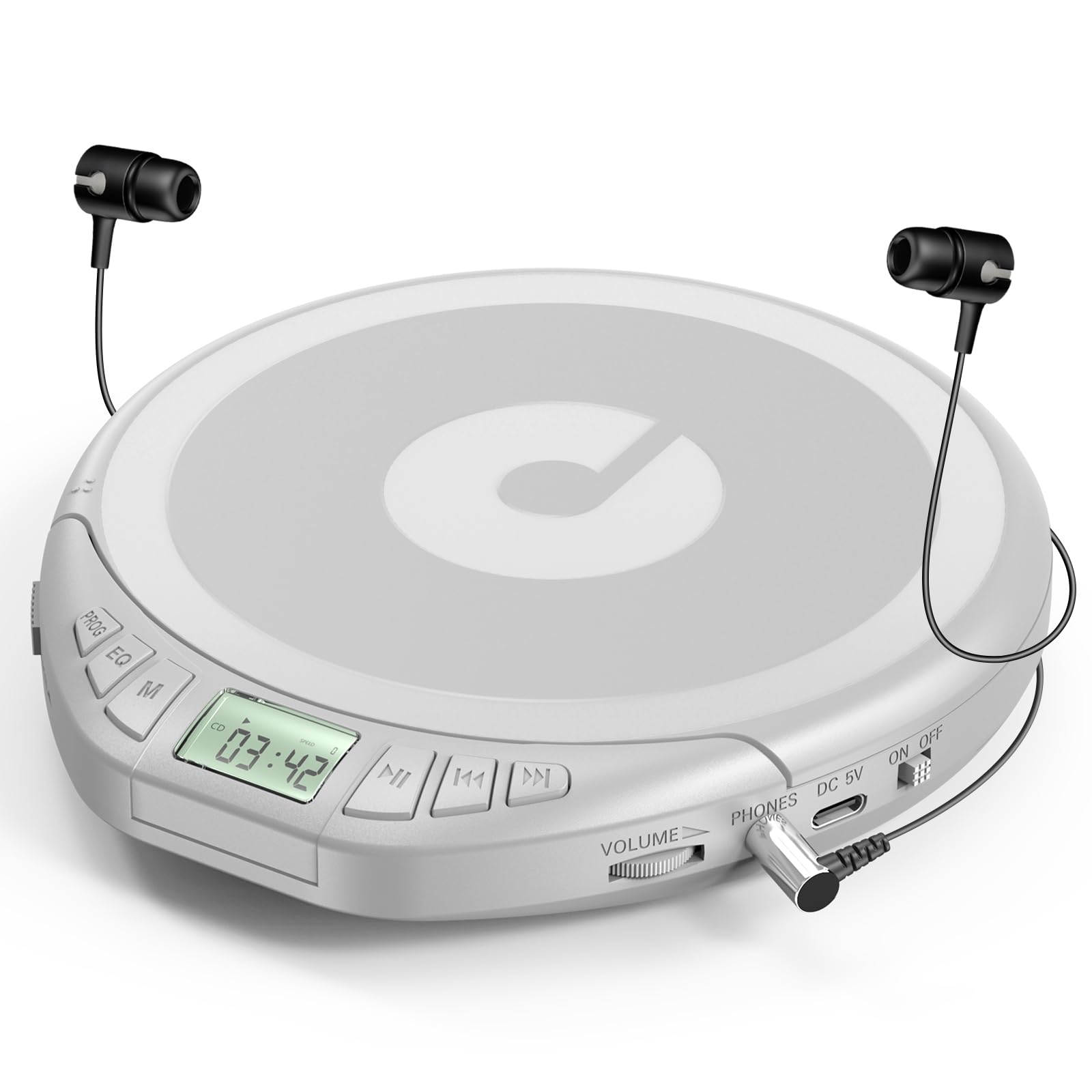 Gueray Portable CD Player, Compact, for Language Learning, ESP Skip Prevention, A-B RepeatRepeat Function, PROG Playback, AUX Function, Easy
Gueray Portable CD Player, Compact, for Language Learning, ESP Skip Prevention, A-B RepeatRepeat Function, PROG Playback, AUX Function, Easy