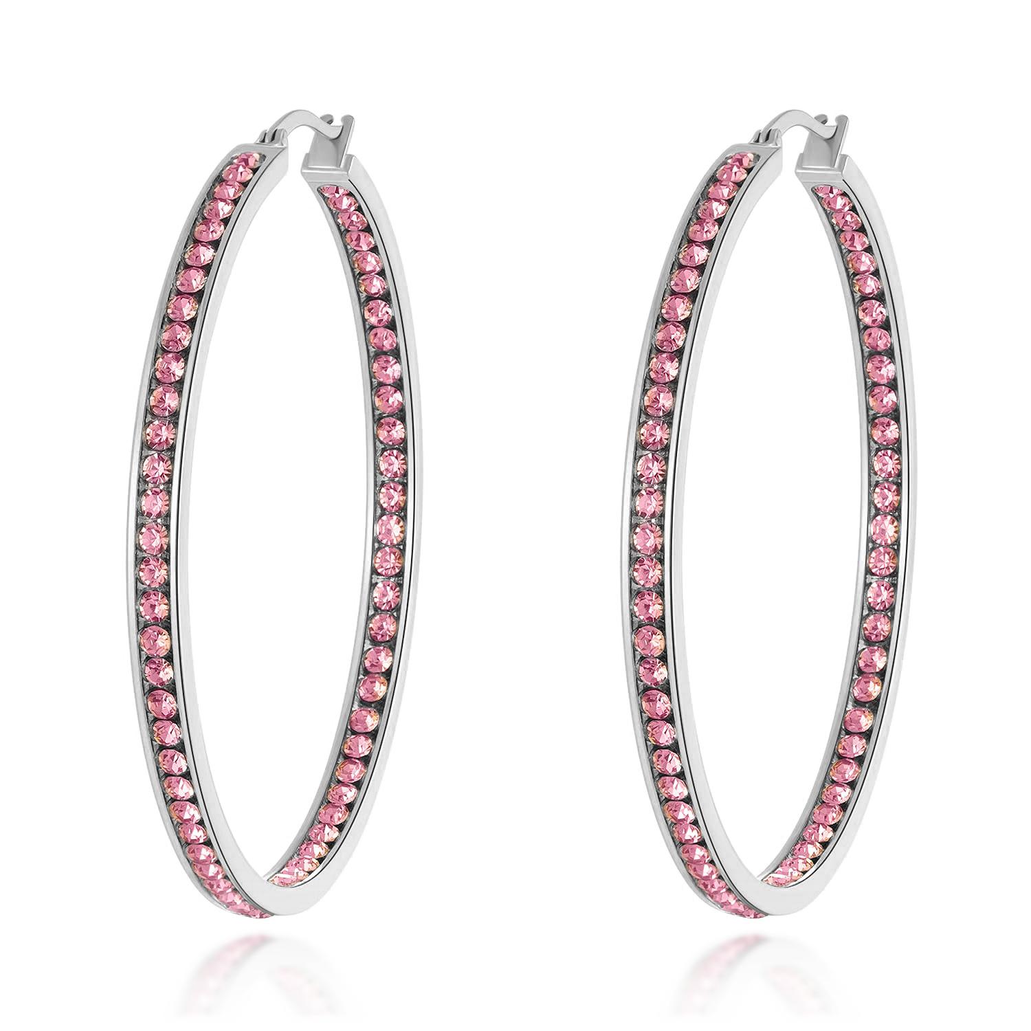 CiNily 9 Tone Rose Gold Silver Plated Black Hoop Earrings Stainless Steel CZ Crystal Big Round Circle Rock Punk Fully-Jewelled
CiNily 9 Tone Rose Gold Silver Plated Black Hoop Earrings Stainless Steel CZ Crystal Big Round Circle Rock Punk Fully-Jewelled