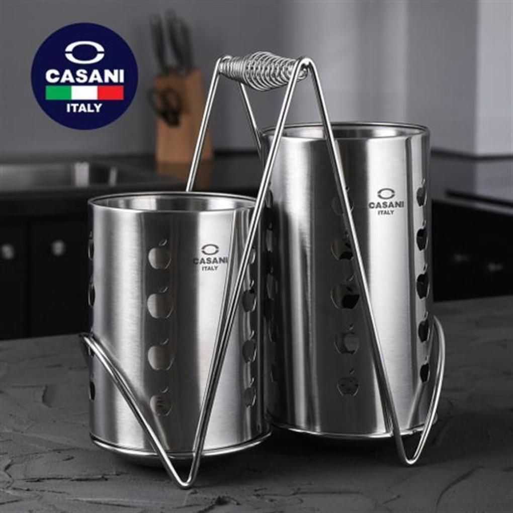 CASANI Mela Stainless Steel Cutlery Holder 2-piece Set
CASANI Mela Stainless Steel Cutlery Holder 2-piece Set