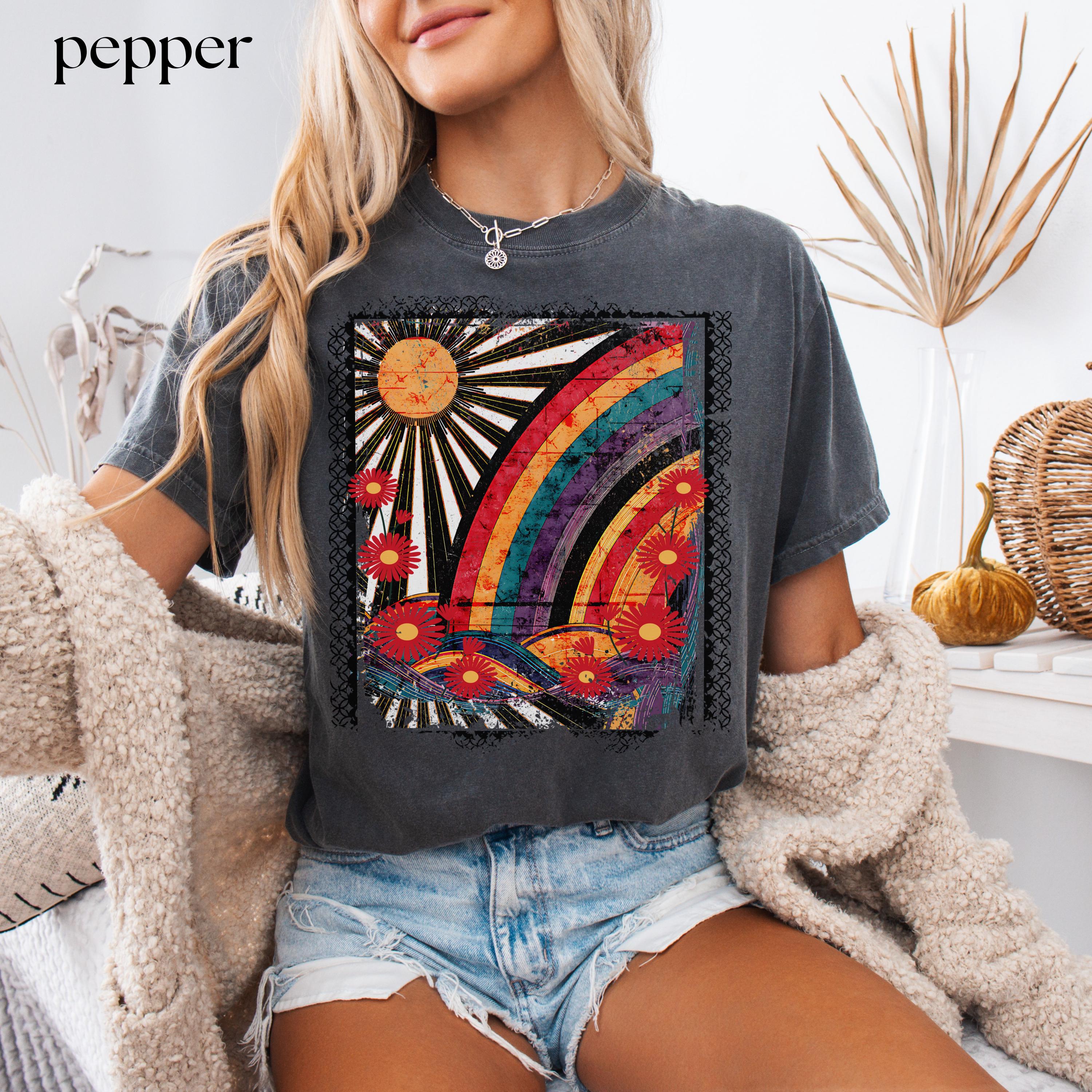 2026 Summer Womens Retro Rainbow Sunshine TShirt Unisex Cotton and Breathable Short Sleeve Oversized Loose Casual S
2026 Summer Womens Retro Rainbow Sunshine TShirt Unisex Cotton and Breathable Short Sleeve Oversized Loose Casual S