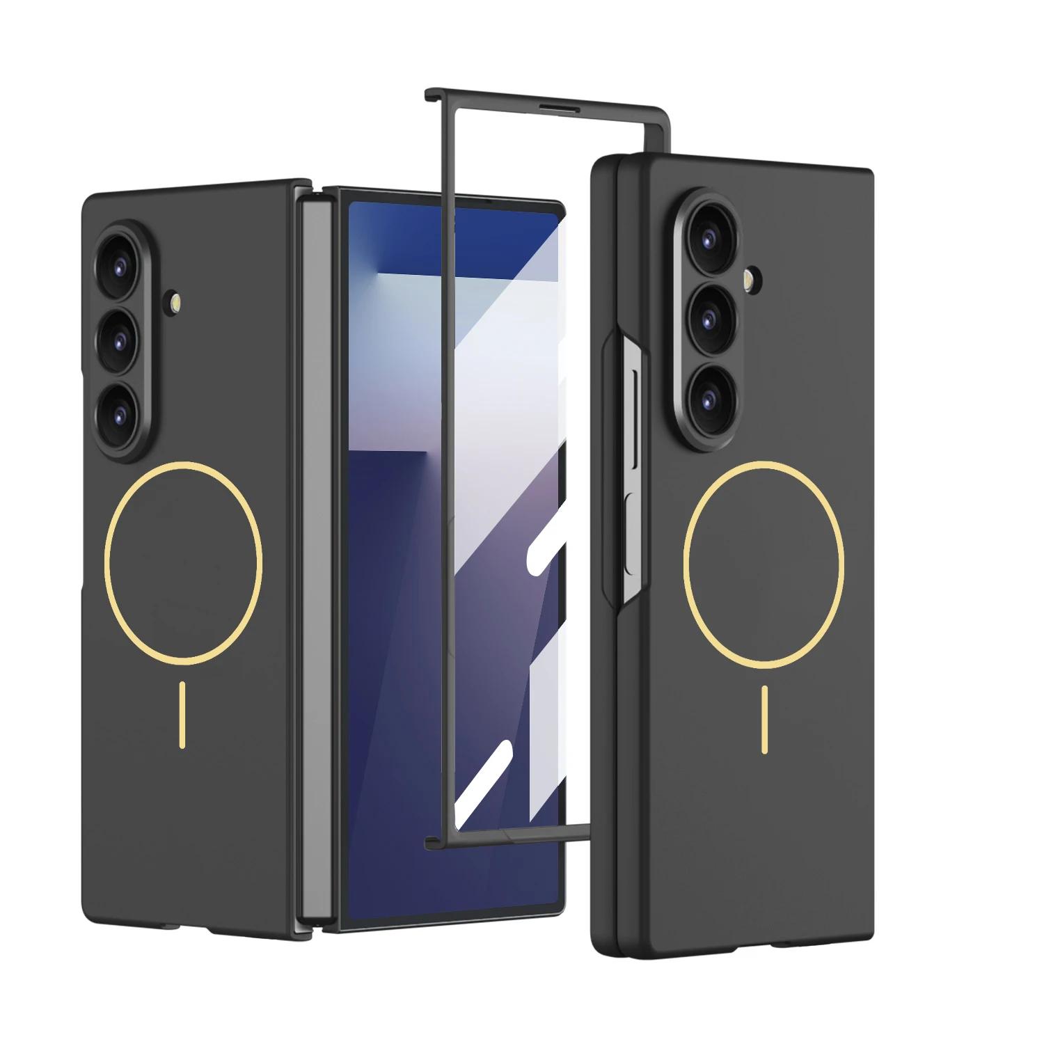 Minimalist Slim Matte Magnetic Case For Samsung Galaxy Z Fold 7 Wireless Charging Shockproof with Screen Glass Protector Cover Galaxy Z Fold7 чорний
Minimalist Slim Matte Magnetic Case For Samsung Galaxy Z Fold 7 Wireless Charging Shockproof with Screen Glass Protector Cover Galaxy Z Fold7 чорний