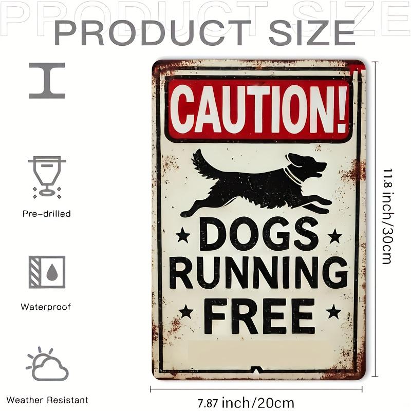 Vintage Caution Dogs Running Free Metal Sign Rustic Wall Art x Inches for Bar Cafe Dog Decor with Distressed Finish 20x30cm(7.8x11.8inch)
Vintage Caution Dogs Running Free Metal Sign Rustic Wall Art x Inches for Bar Cafe Dog Decor with Distressed Finish 20x30cm(7.8x11.8inch)