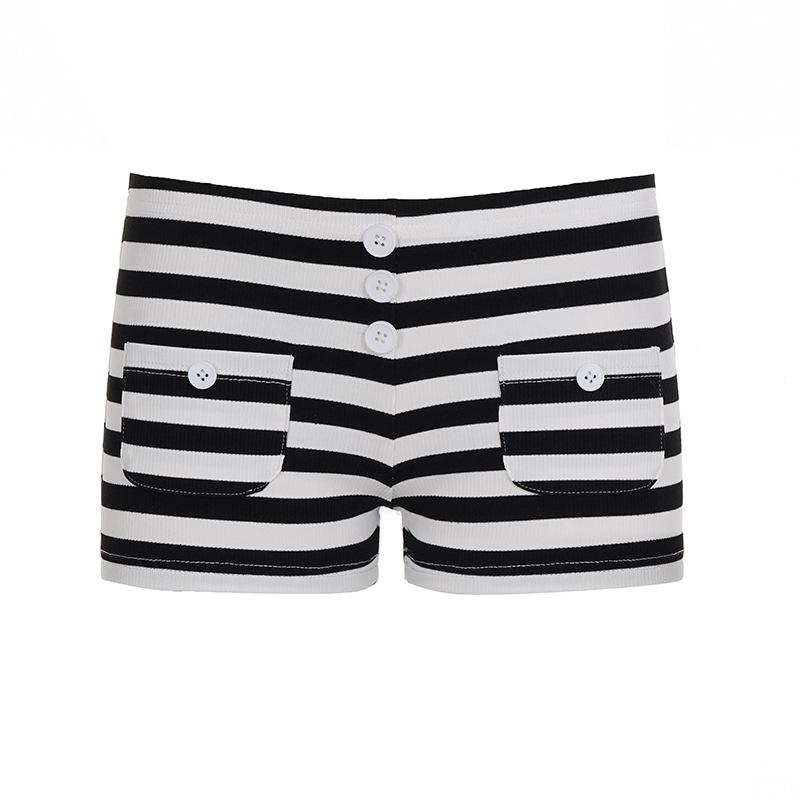 Retro Low-Waist Striped Casual Shorts - Basic, Slimming, Versatile Fashion for Home or Out. S
Retro Low-Waist Striped Casual Shorts - Basic, Slimming, Versatile Fashion for Home or Out. S
