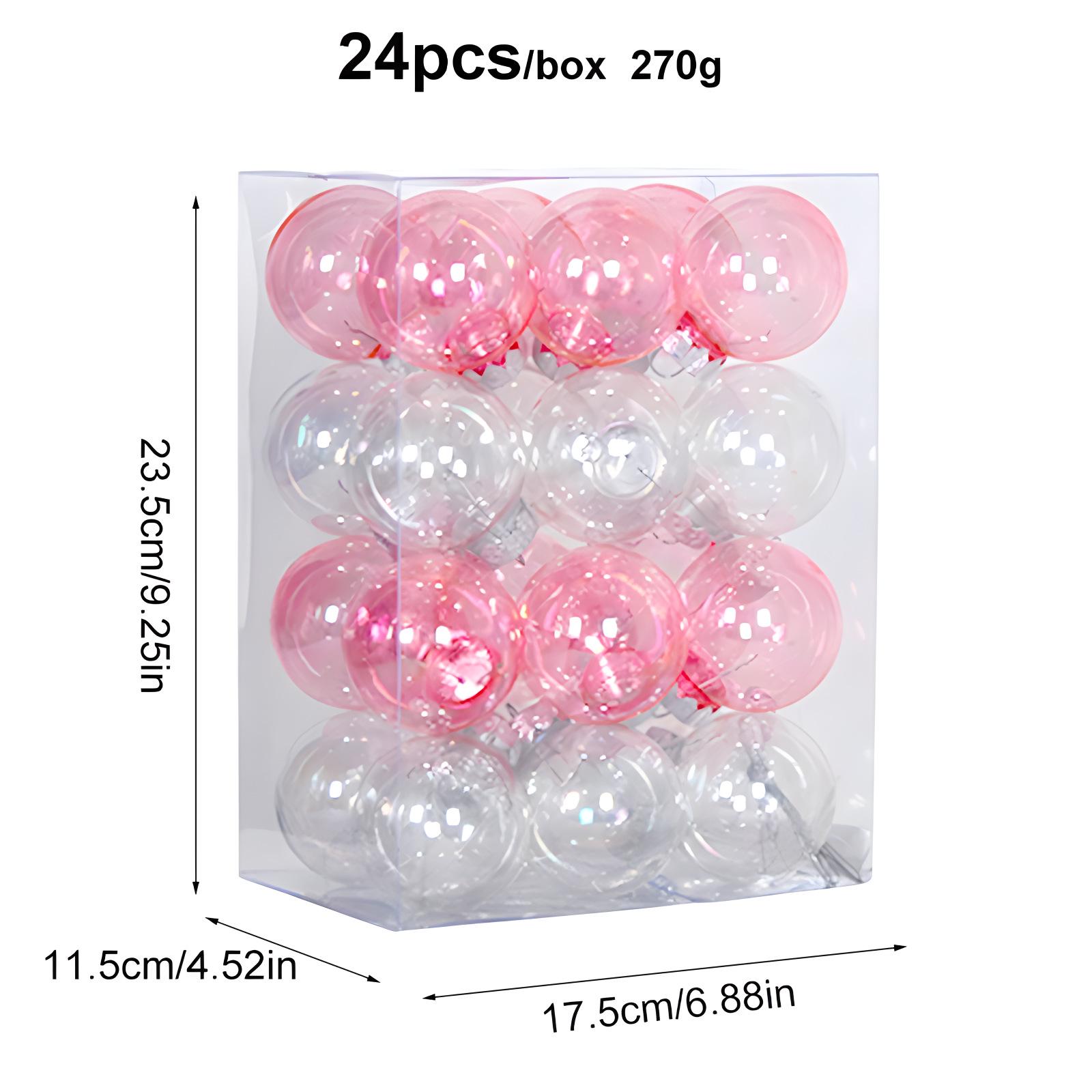 6cm Multi-colored Decorative Christmas Balls - 24 PVC Boxed Hanging Ornaments in Gold & Red
6cm Multi-colored Decorative Christmas Balls - 24 PVC Boxed Hanging Ornaments in Gold & Red