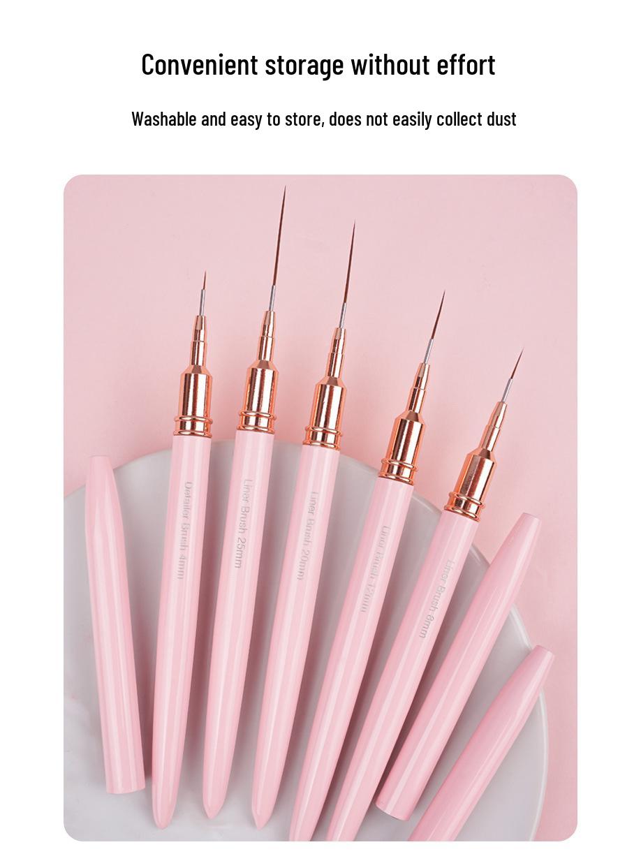 Набор из 5 кистей для нейл-арта с металлическими тубами для цветочного дизайна и дизайна линий
Набор из 5 кистей для нейл-арта с металлическими тубами для цветочного дизайна и дизайна линий