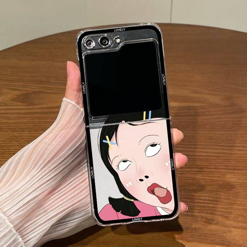 Fashion INS Korea Cute Girl Phone Case for Samsung Galaxy Z Flip 5 4 6 Transparent Hard Cover for Zflip 4 3 Clear Fundas Samsung ZFlip 5
Fashion INS Korea Cute Girl Phone Case for Samsung Galaxy Z Flip 5 4 6 Transparent Hard Cover for Zflip 4 3 Clear Fundas Samsung ZFlip 5