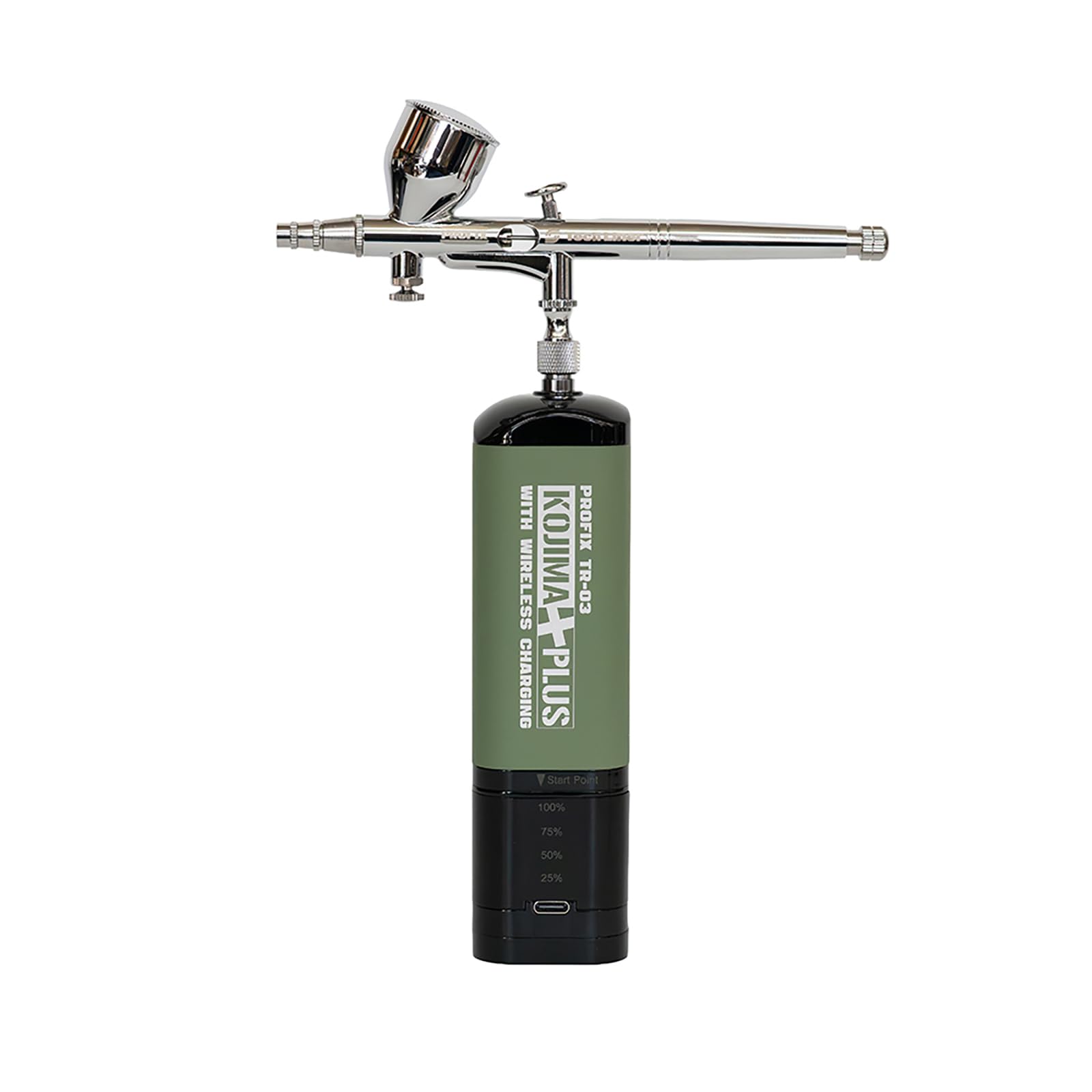 PROFIX ProModeler Kojima Squadron RAYWOOD Wireless Airbrush Compressor Set 0.3mm Nozzle USB-C Fast Charging Handpiece Double Action Cleaner Olive
PROFIX ProModeler Kojima Squadron RAYWOOD Wireless Airbrush Compressor Set 0.3mm Nozzle USB-C Fast Charging Handpiece Double Action Cleaner Olive