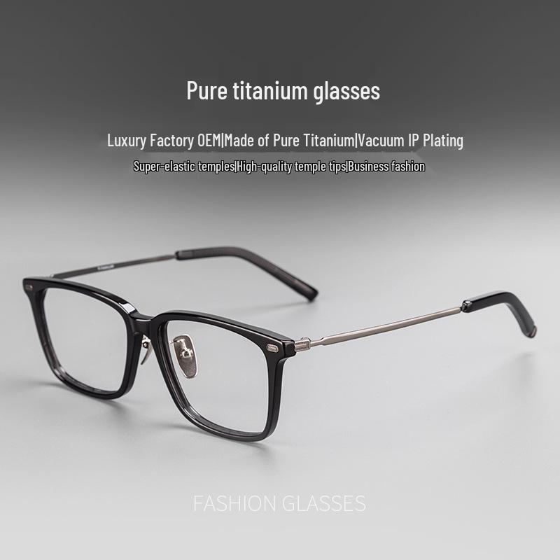Japan Pure Titanium M85 Square Frame Acetate Eyeglasses for Men and Women - Full Frame Myopia Glasses
Japan Pure Titanium M85 Square Frame Acetate Eyeglasses for Men and Women - Full Frame Myopia Glasses